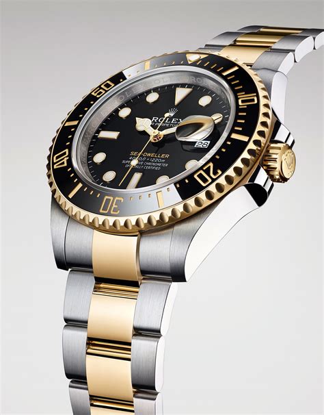 rolex sea dweller 2 tone|Rolex Sea-Dweller bezel.